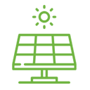 Solar energy panel icon to the colours of Scholz Electrical